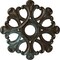 Ekena Millwork Angel Ceiling Medallion (Fits Canopies up to 4 3/8"), 20 7/8"OD x 3 5/8"ID x 1"P, Bronze Blue Patina CM20ANBBS - alternate 1